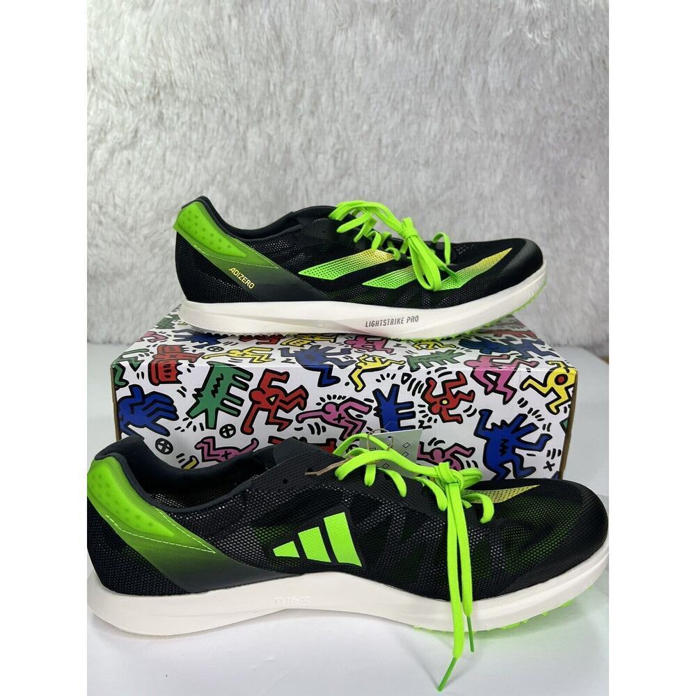 Adidas Adizero Avanti TYO Track & Field Shoes Black Green GY8418‎ Men’s Size 11